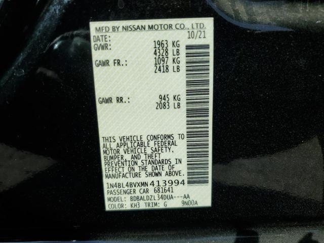 1N4BL4BVXMN413994 Nissan Altima S 13