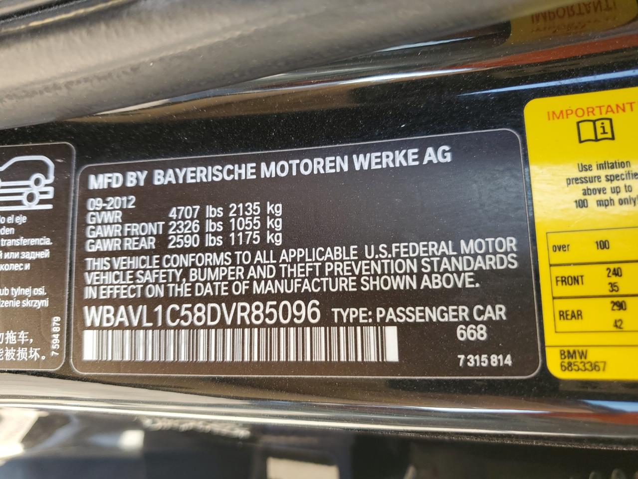 WBAVL1C58DVR85096 2013 BMW X1 xDrive28I