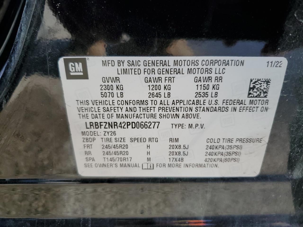 2023 Buick Envision Essence VIN: LRBFZNR42PD066277 Lot: 76544664