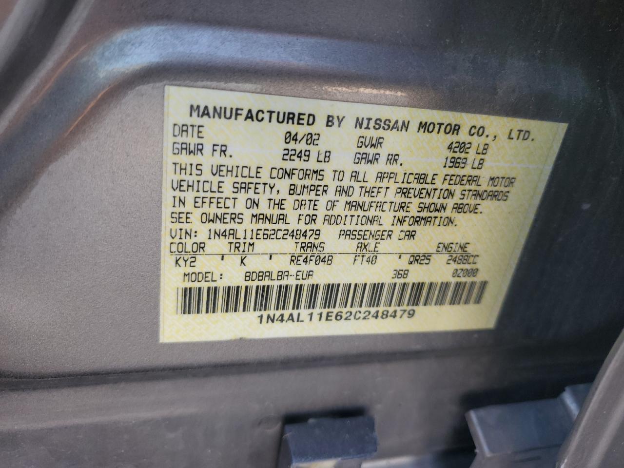 2002 Nissan Altima - Image 14