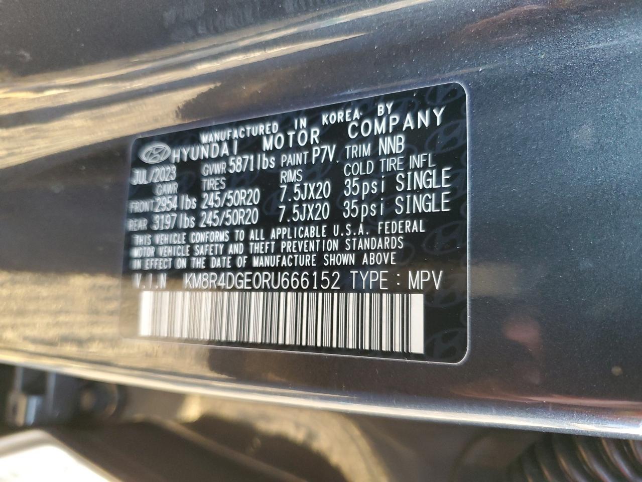 KM8R4DGE0RU666152 2024 Hyundai Palisade Sel Premium