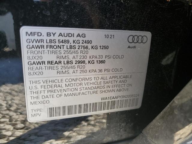 WA1EAAFY3N2035224 Audi Q5 PREMIUM 13