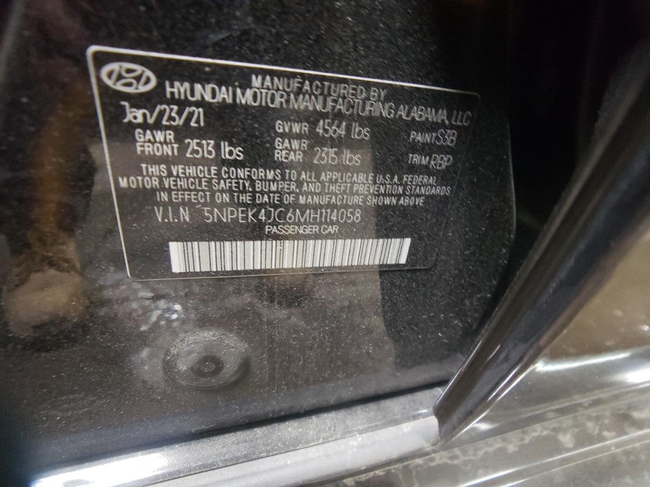 2021 Hyundai Sonata N Line VIN: 5NPEK4JC6MH114058 Lot: 75451004