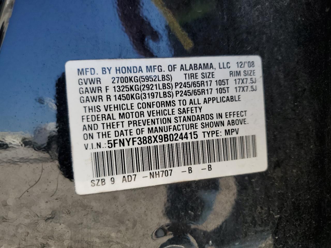 2009 Honda Pilot - Image 16