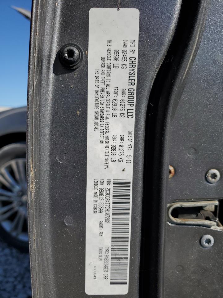 2012 Chrysler 300C VIN: 2C3CCAKT7CH107262 Lot: 76803304