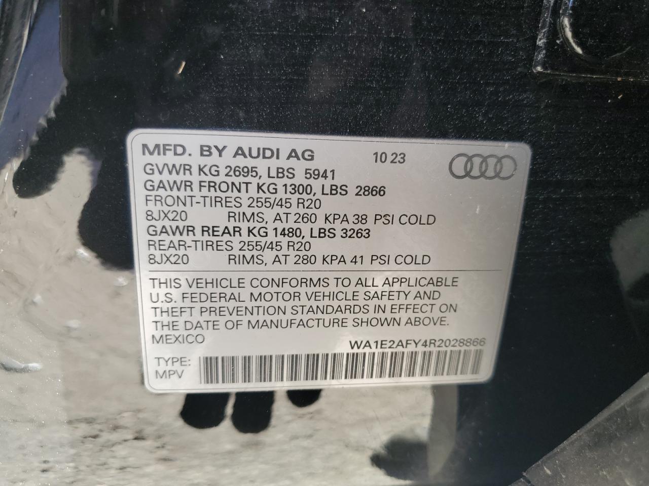 2024 Audi Q5 E Premium Plus 55 VIN: WA1E2AFY4R2028866 Lot: 75048094