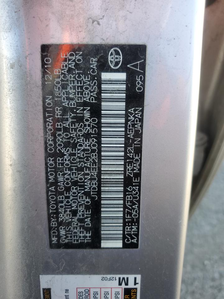 2011 Toyota Corolla Base VIN: JTDBU4EE2BJ091570 Lot: 74525664