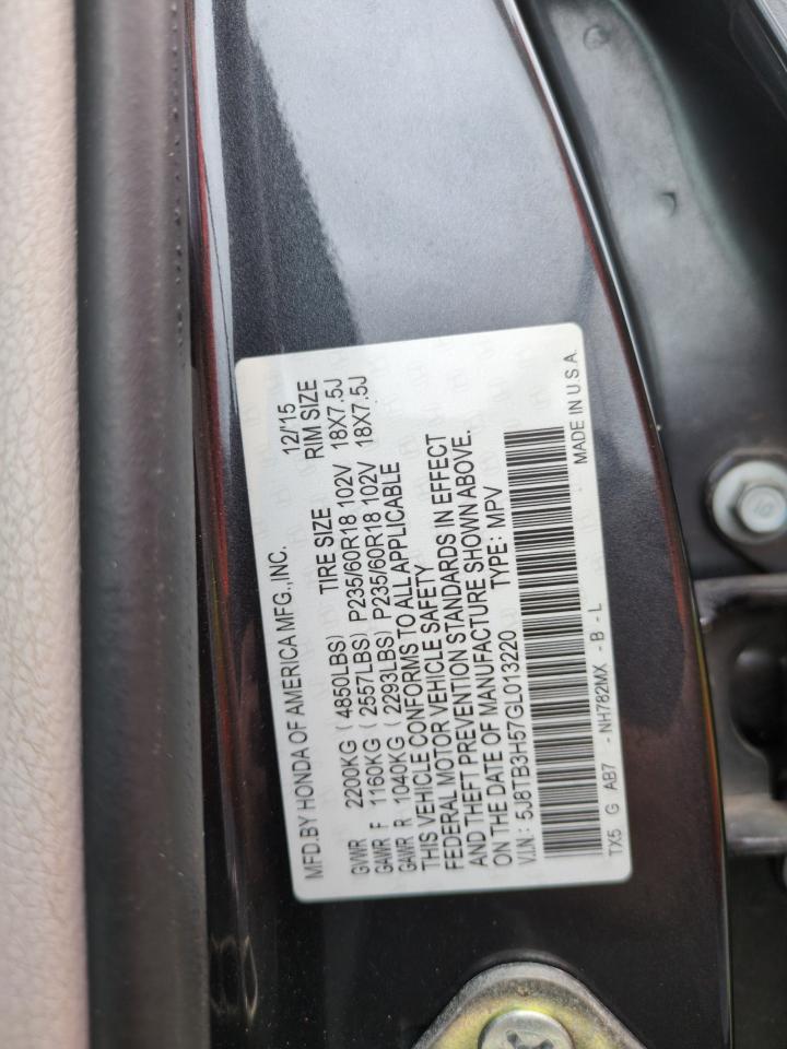 5J8TB3H57GL013220 2016 Acura Rdx Technology