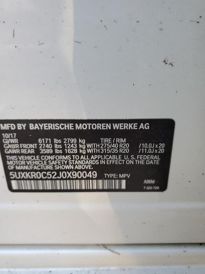 5UXKR0C52J0X90049 2018 BMW X5 xDrive35I