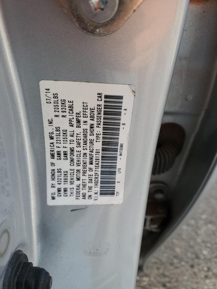 1HGCR2F71EA281781 2014 Honda Accord Ex