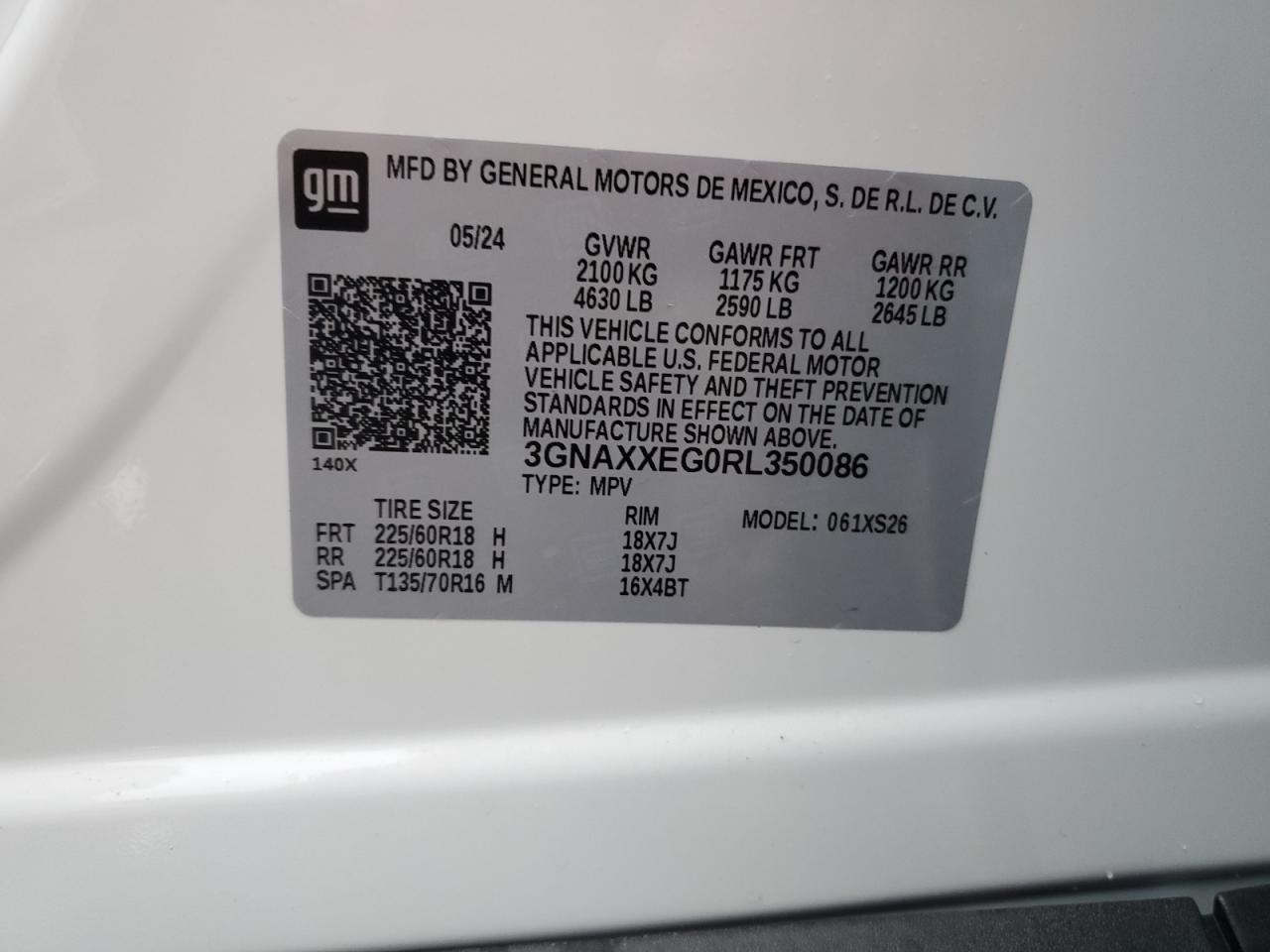 3GNAXXEG0RL350086 2024 CHEVROLET EQUINOX - Image 13