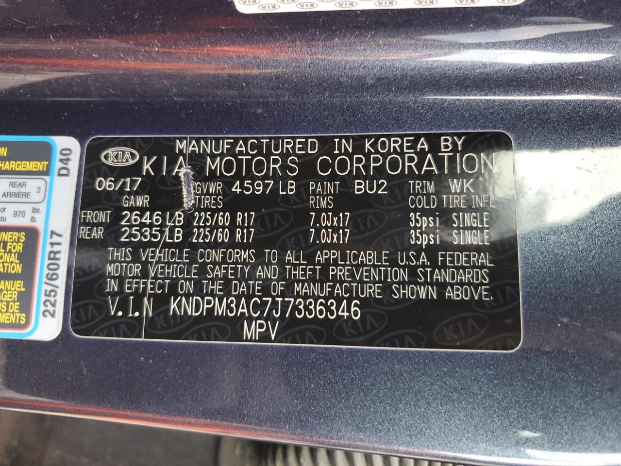 KNDPM3AC7J7336346 2018 Kia Sportage Lx