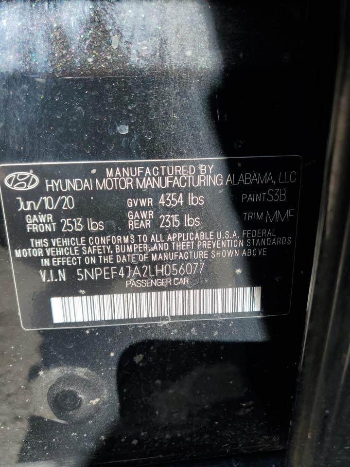 5NPEF4JA2LH056077 2020 Hyundai Sonata Sel