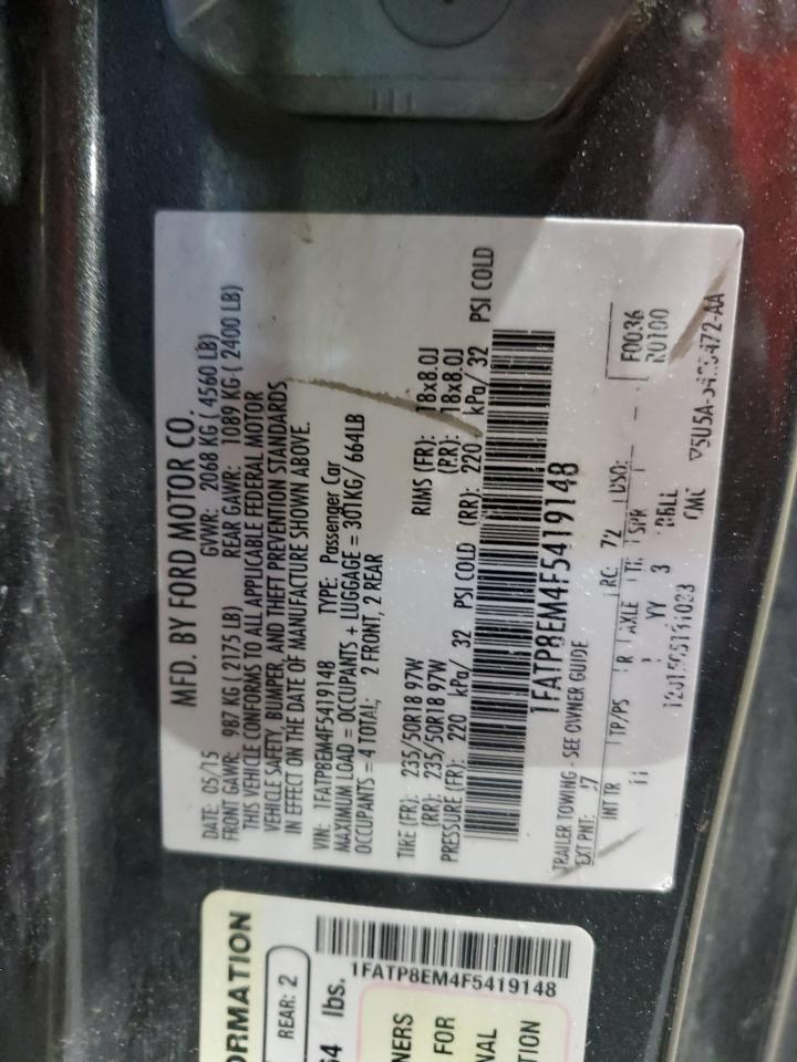 1FATP8EM4F5419148 2015 Ford Mustang