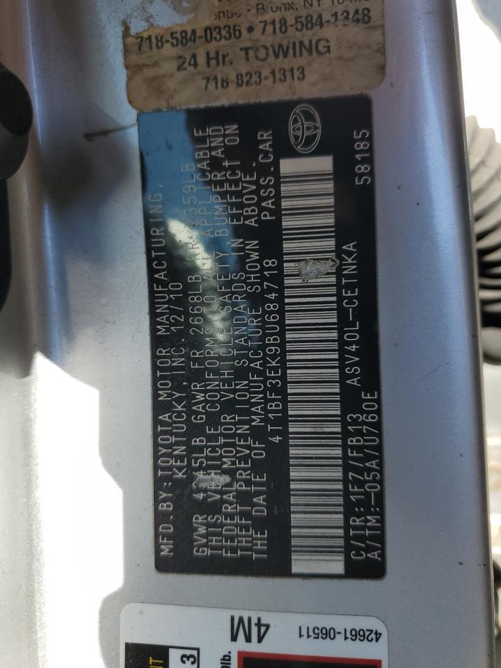 4T1BF3EK9BU684718 2011 Toyota Camry Base