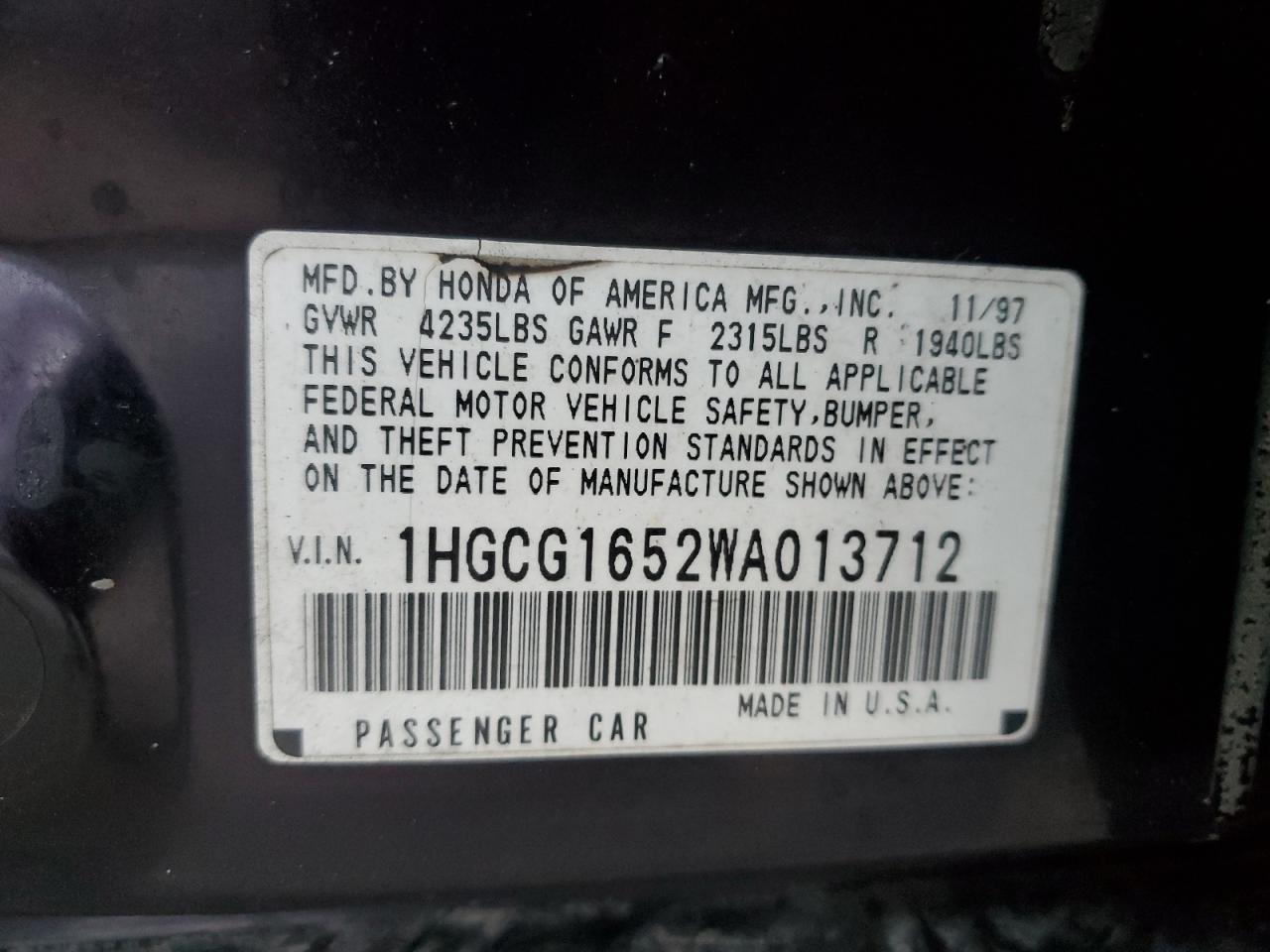 1998 Honda Accord - Image 13