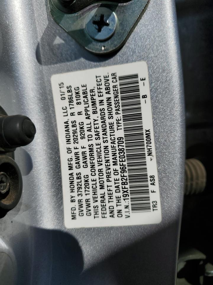 19XFB2F96FE038709 2015 Honda Civic Exl