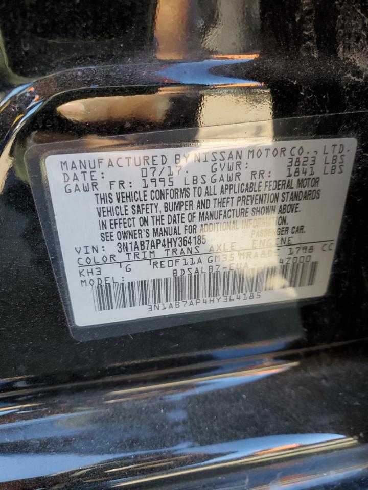 3N1AB7AP4HY364185 2017 Nissan Sentra S