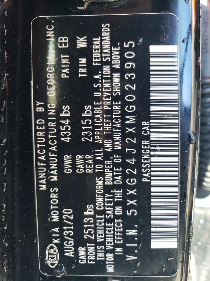 2021 Kia K5 Lx VIN: 5XXG24J2XMG023905 Lot: 75933654