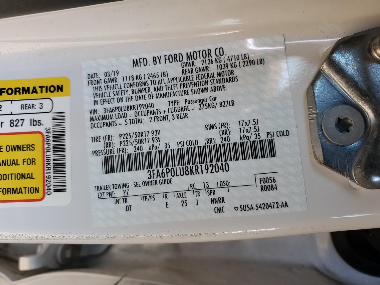 2019 Ford Fusion - Image 12