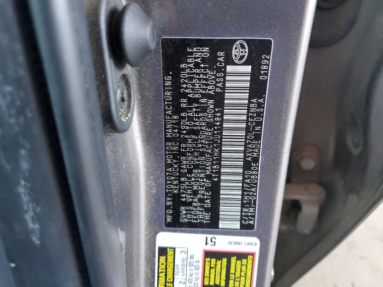2018 Toyota Camry - Image 12