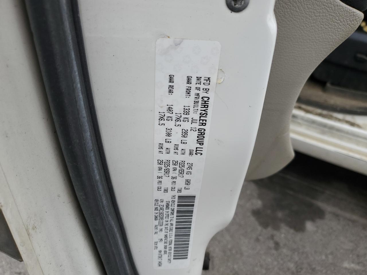 2013 Chrysler Town & Country Touring VIN: 2C4RC1BG5DR512220 Lot: 78405754