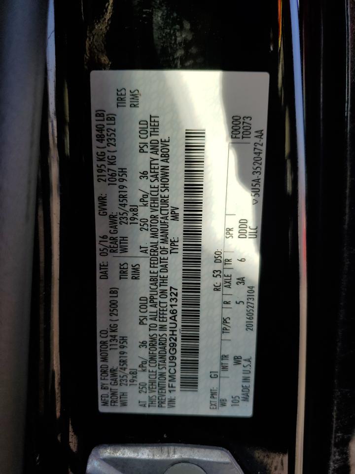 1FMCU9G92HUA61327 2017 Ford Escape Se