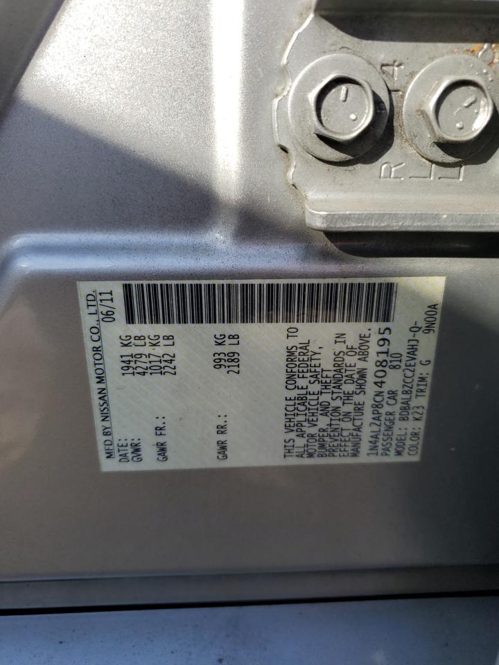 1N4AL2AP8CN408195 2012 Nissan Altima Base