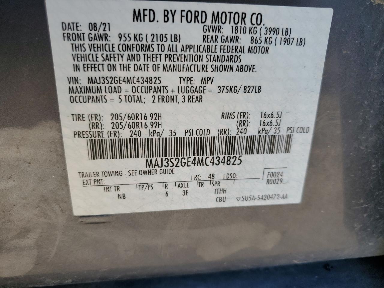 MAJ3S2GE4MC434825 2021 Ford Ecosport Se