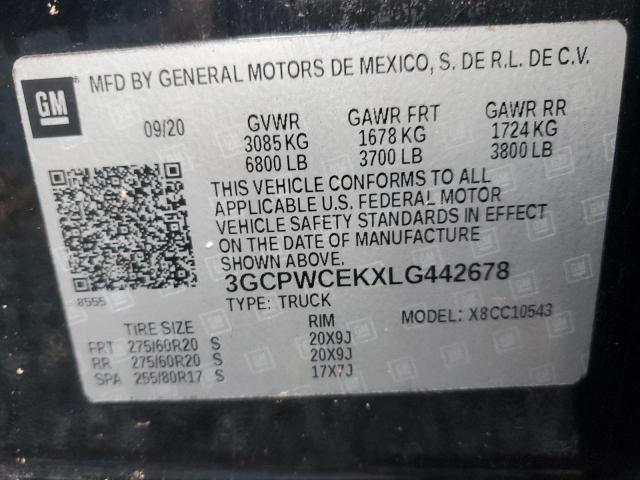 3GCPWCEKXLG442678 Chevrolet All Models SILVERADO 12