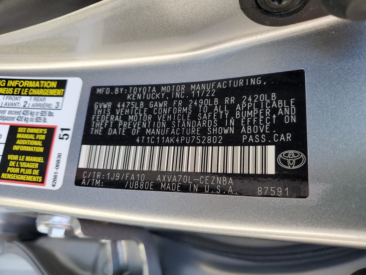 2023 Toyota Camry - Image 12