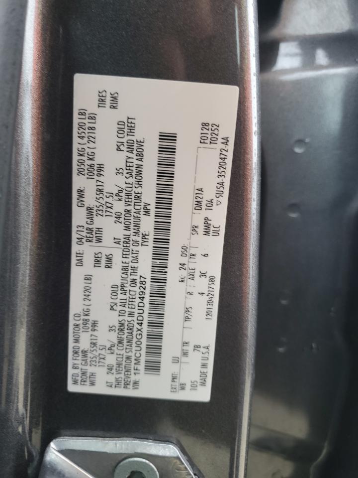 1FMCU0GX4DUD49287 2013 Ford Escape Se