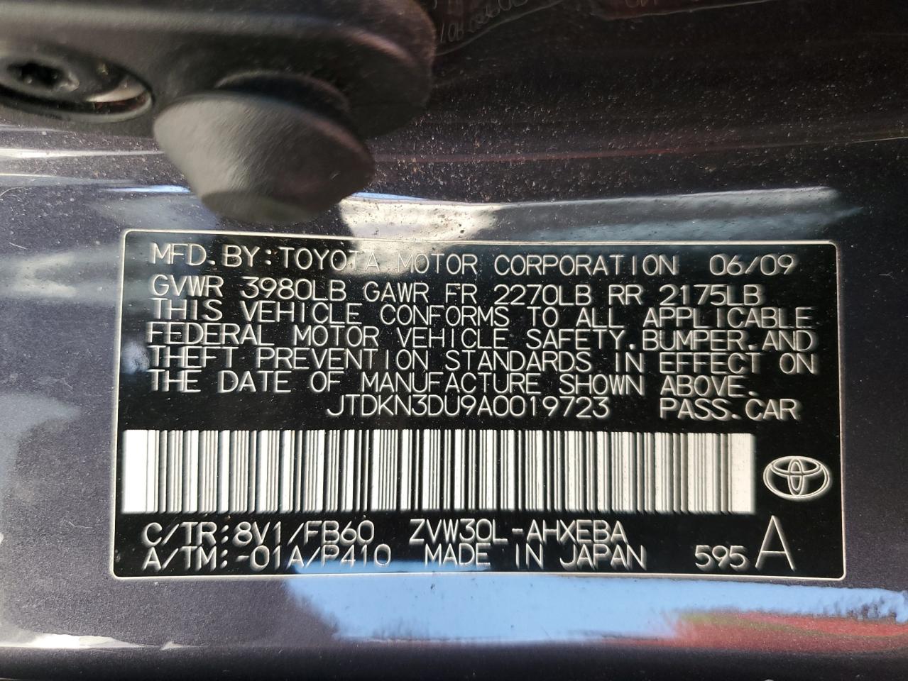 JTDKN3DU9A0019723 2010 Toyota Prius