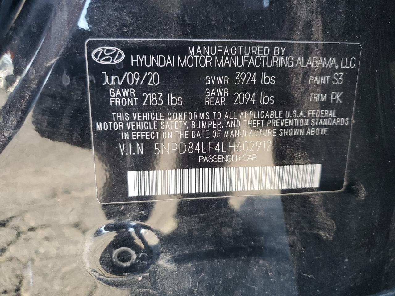 5NPD84LF4LH602912 2020 Hyundai Elantra Sel