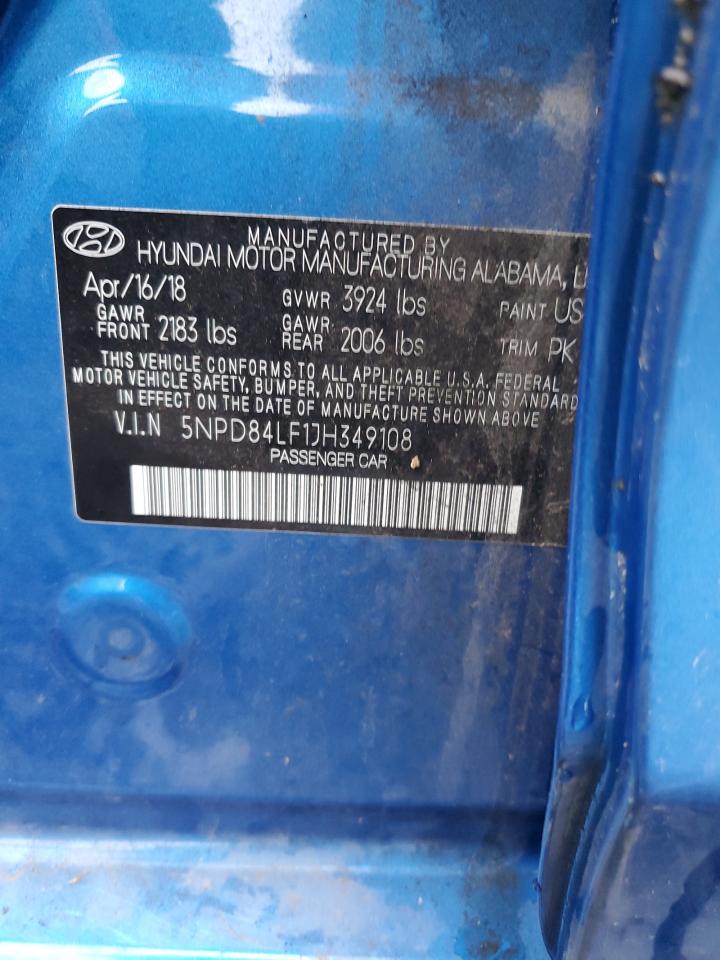 VIN 5NPD84LF1JH349108 2018 HYUNDAI ELANTRA no.12