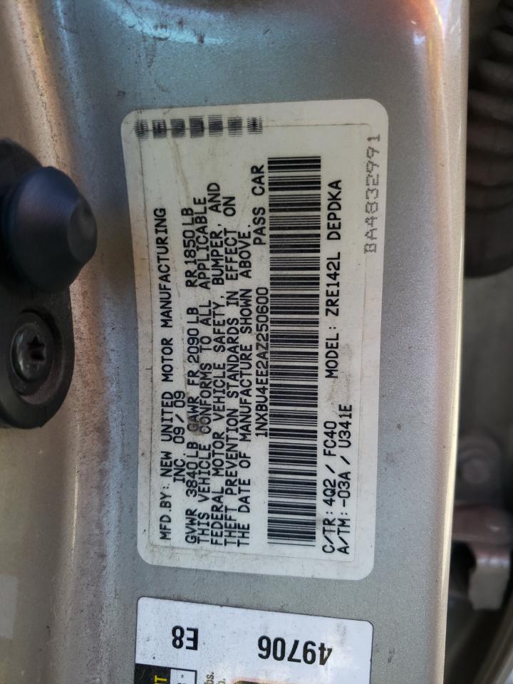 1NXBU4EE2AZ250600 2010 Toyota Corolla Base