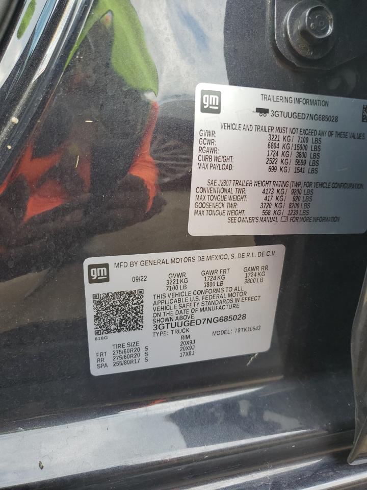 3GTUUGED7NG685028 2022 GMC Sierra K1500 Denali