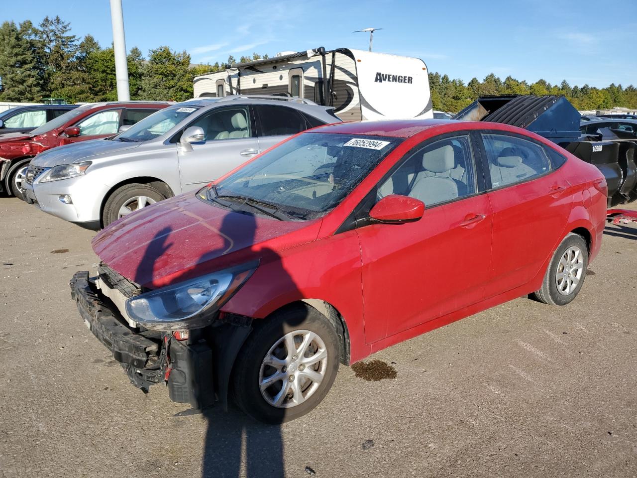 2013 Hyundai Accent Gls VIN: KMHCT4AE2DU421007 Lot: 76052994