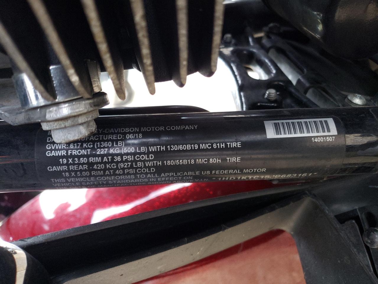 2018 Harley-Davidson Fltrxs Road Glide Special VIN: 1HD1KTC15JB683161 Lot: 73564454