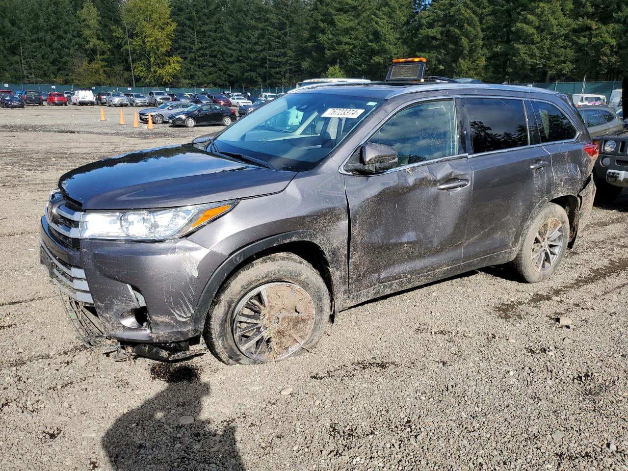 2019 Toyota Highlander Se VIN: 5TDJZRFH5KS601397 Lot: 76723374