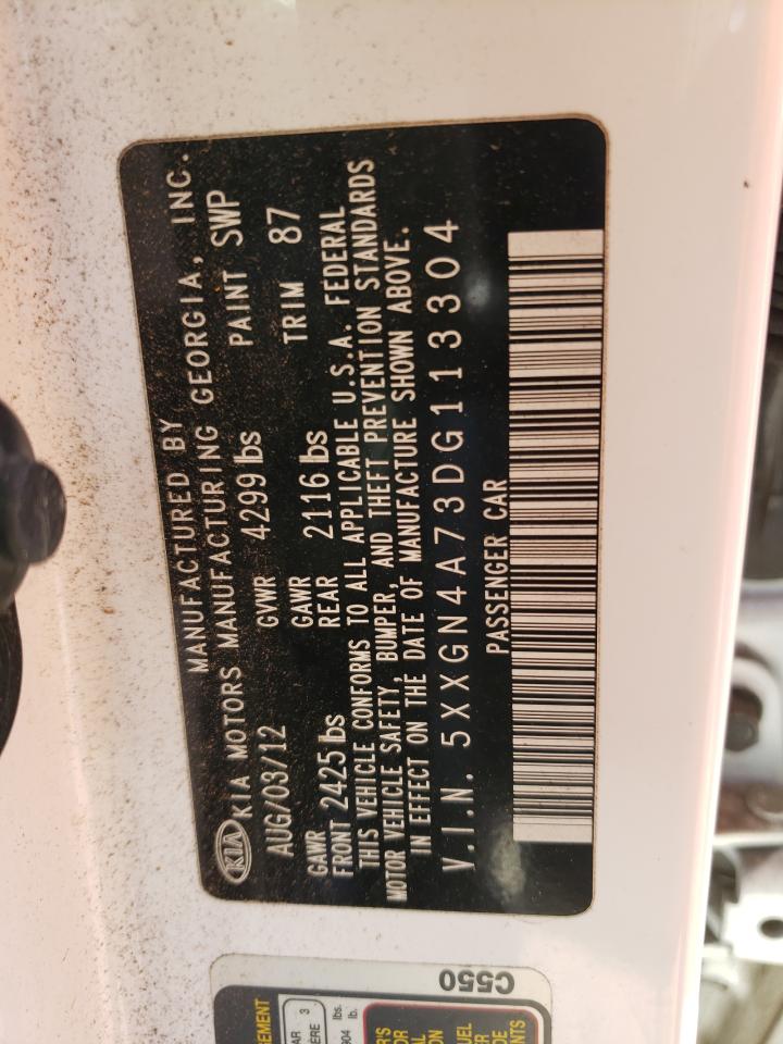 2013 Kia Optima Ex VIN: 5XXGN4A73DG113304 Lot: 77426844