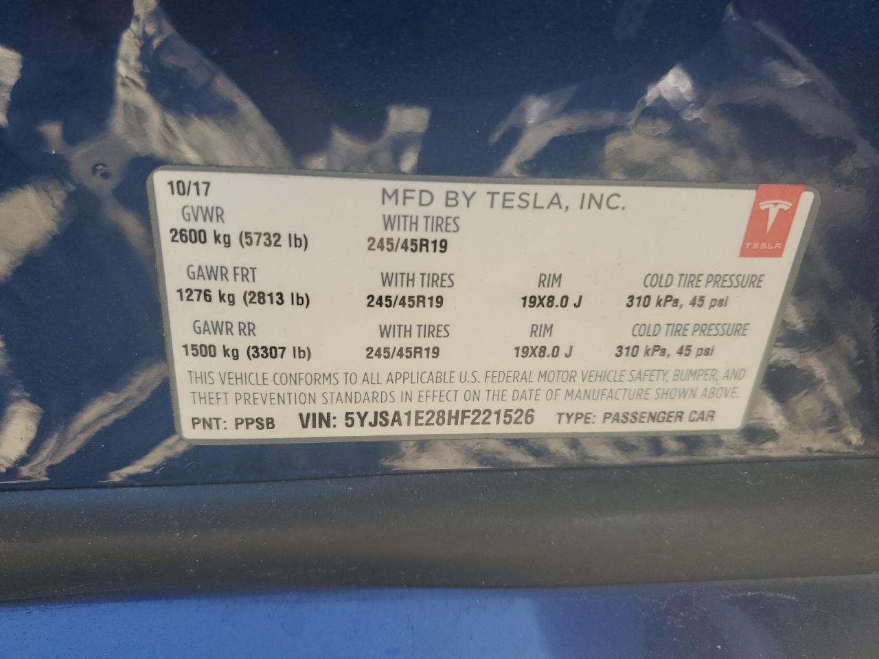 5YJSA1E28HF221526 2017 TESLA MODEL S - Image 15