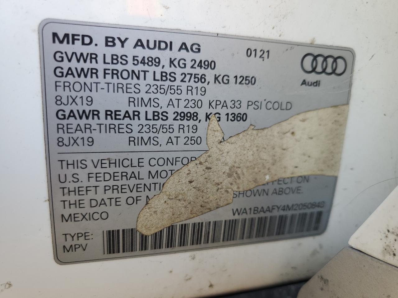 2021 Audi Q5 Premium Plus VIN: WA1BAAFY4M2050848 Lot: 77618864