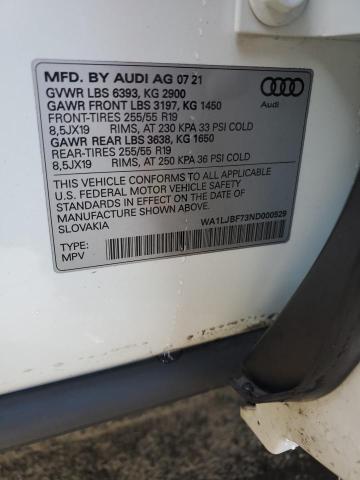 WA1LJBF73ND000529 Audi Q7 PREMIUM 12