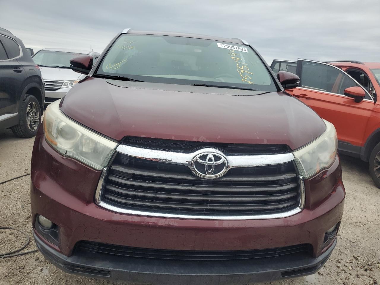 VIN 5TDKKRFH5GS139519 2016 TOYOTA HIGHLANDER no.5