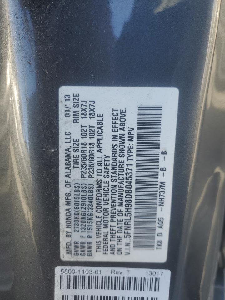 VIN 5FNRL5H98DB045371 2013 HONDA ODYSSEY no.13