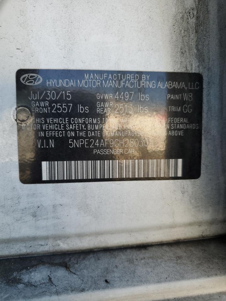 5NPE24AF9GH280301 2016 Hyundai Sonata Se