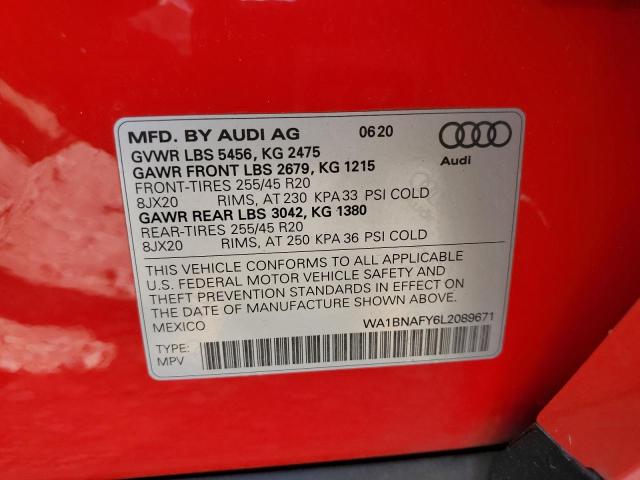 WA1BNAFY6L2089671 Audi Q5 PREMIUM 14