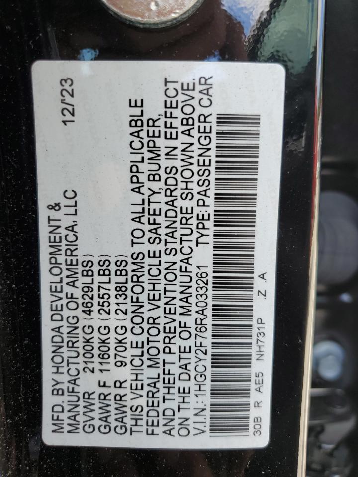 1HGCY2F76RA033261 2024 HONDA ACCORD - Image 12
