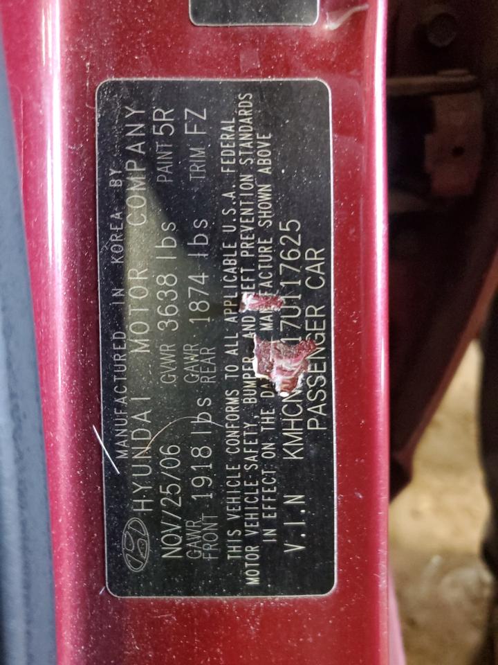 2007 Hyundai Accent Gls VIN: KMHCN46C17U117625 Lot: 90277915